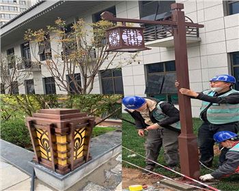 西安小區(qū)庭院燈、柱頭燈項(xiàng)目案例  陜西蘭光路燈廠產(chǎn)品